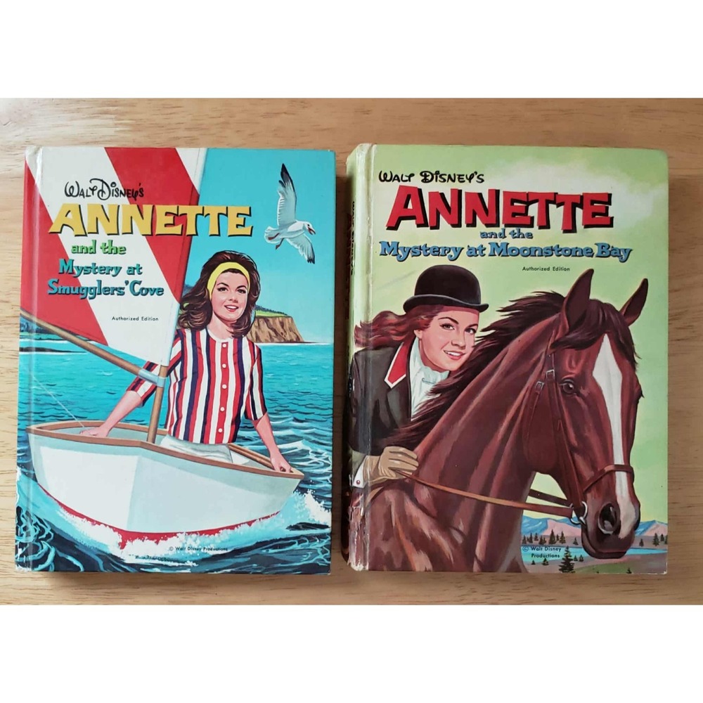 Walt Disney Annette Mystery Books Lot of 2 Whitman HC 1962–1963